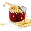 Classic 6-Quart Aluminum Stovetop Popcorn Maker with Hand Crank – Durable Popper Pot for Fresh Homemade Popcorn