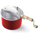 Classic 6-Quart Aluminum Stovetop Popcorn Maker with Hand Crank – Durable Popper Pot for Fresh Homemade Popcorn