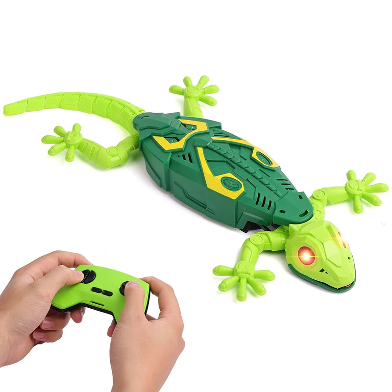Rechargeable IR Wall Climbing Gecko Robot – Interactive Remote Control Toy for Kids & Pranks