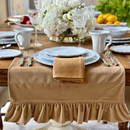 Velvet Table Runner with Ruffle