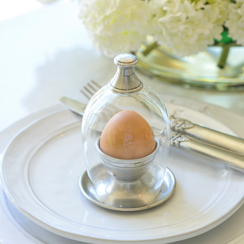 Egg Cup with Glass Cloche - Website Exclusive