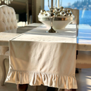 Velvet Table Runner with Ruffle
