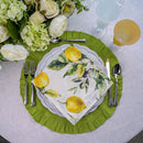 Round Ruffle Linen Placemat - Two Sizes