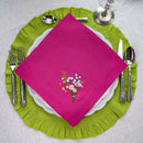 Round Ruffle Linen Placemat - Two Sizes