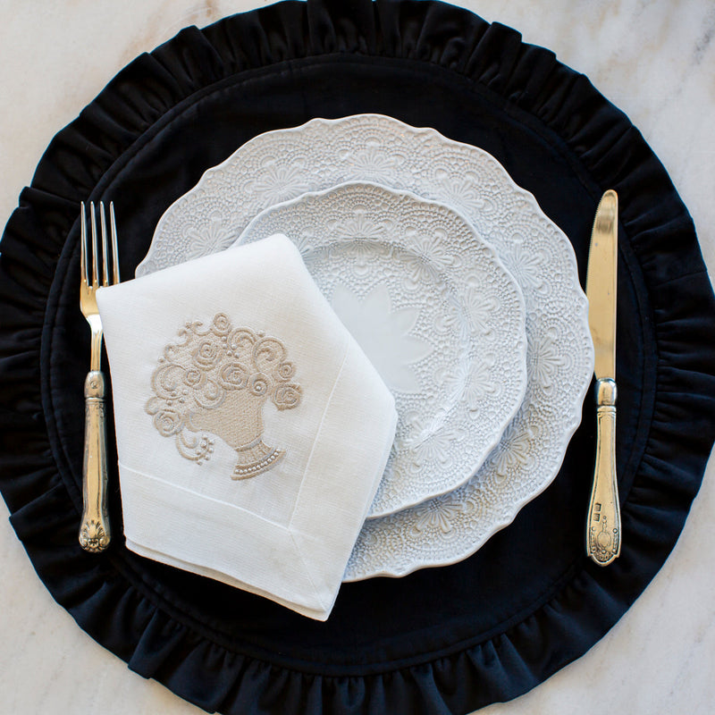 Merletto White Dinner Plate