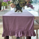 Velvet Table Runner with Ruffle