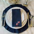 Round Ruffle Linen Placemat - Two Sizes