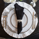 Round Ruffle Linen Placemat - Two Sizes