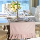 Velvet Table Runner with Ruffle