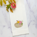 Floral Pumpkin Linen Towel