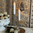 Vintage Pewter Medium 2-Arm Candleholder