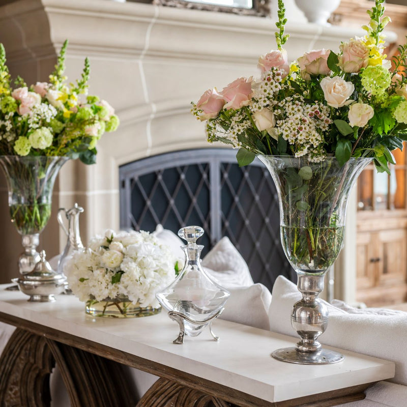 Giovanna Vase with Pewter Stem