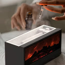 LED Flame Effect Aromatherapy Diffuser – Essential Oil Humidifier with Remote Control for Home & Office