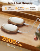 Cute Bear Rechargeable Hand Warmers – 2-Pack Reusable Electric Pocket Heater, Magnetic, Portable for Kids, Teens & Adults, Perfect Gift for Outdoor, Camping & Winter