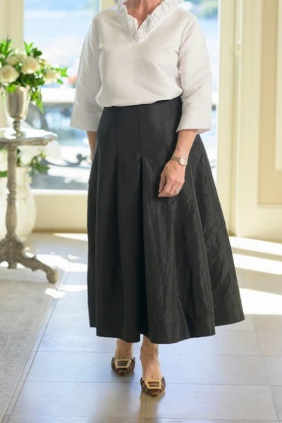 Darcy White Heavy Taffeta Top - New