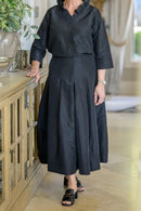 Darcy Black Taffeta Top - New